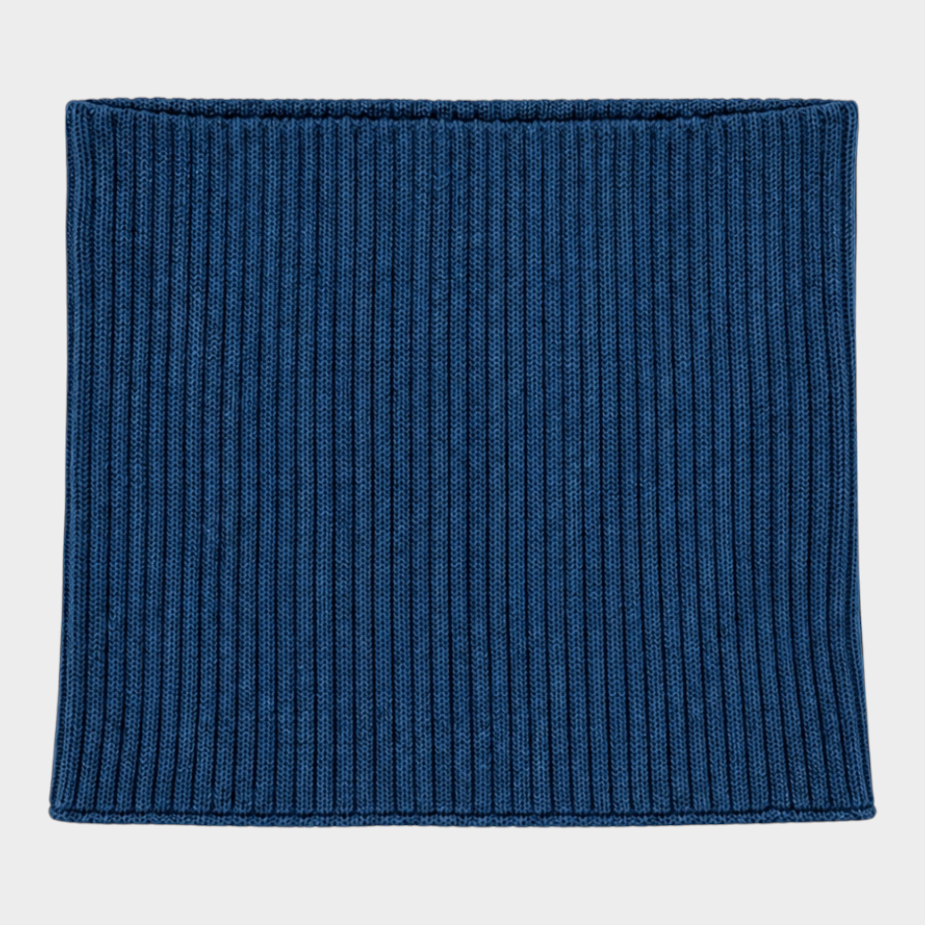 Scaldacollo unisex Follower SRL in cotone blu a costine, accessorio invernale versatile e confortevole