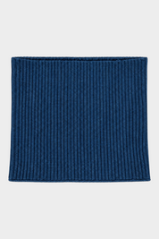 Scaldacollo unisex Follower SRL in cotone blu a costine, accessorio invernale versatile e confortevole