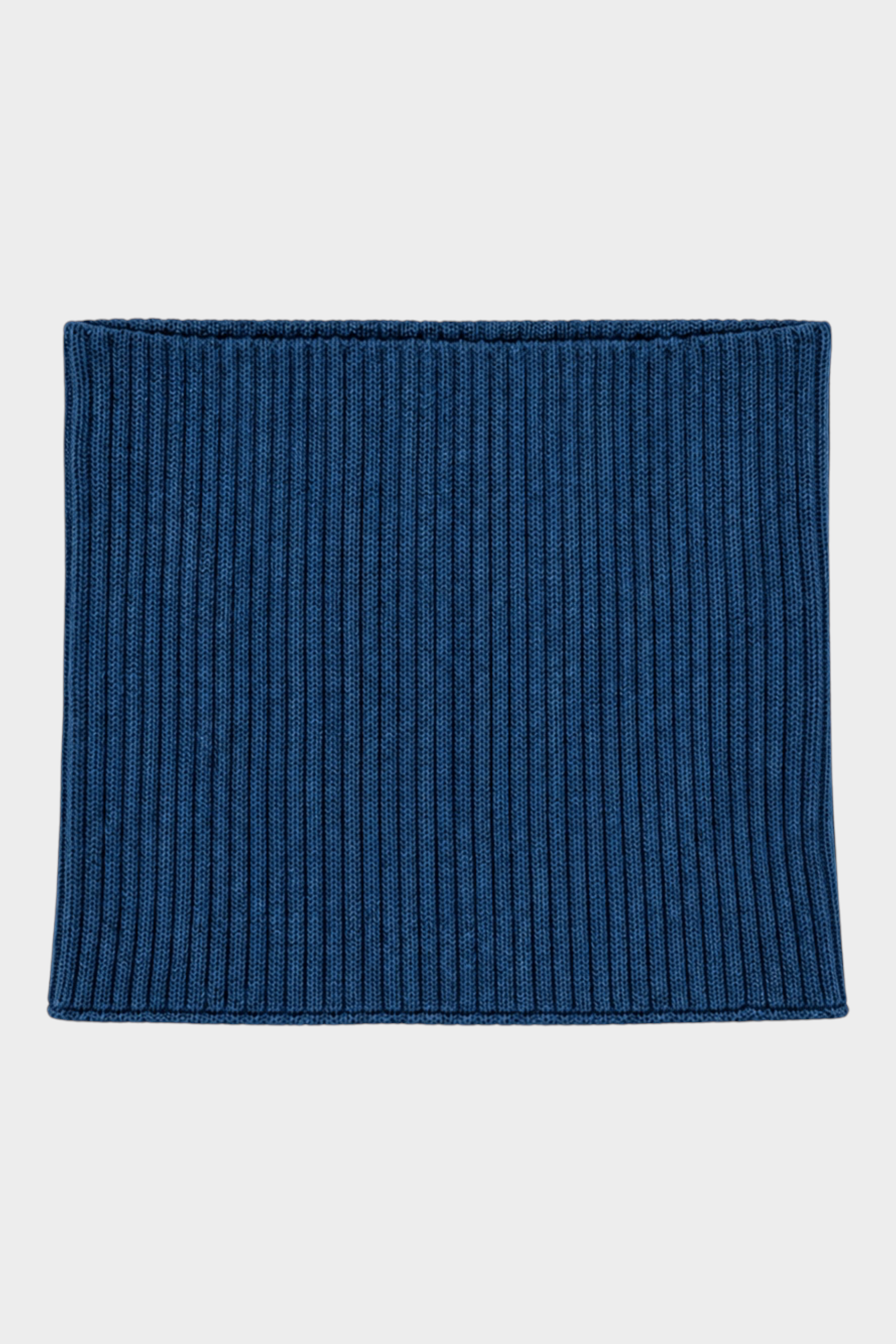 Scaldacollo unisex Follower SRL in cotone blu a costine, accessorio invernale versatile e confortevole