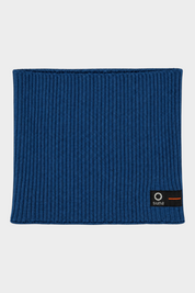 Scaldacollo unisex Follower SRL SUNS BOARDS in cotone blu a costine con etichetta logo, ideale per l'inverno.