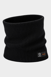 Scaldacollo unisex nero in cotone a coste Follower SRL con etichetta logo SUNS BOARDS