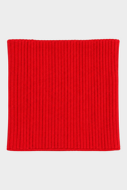 Scaldacollo unisex rosso a coste in cotone di Follower SRL, accessorio invernale versatile e confortevole.