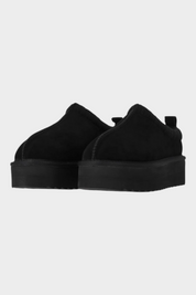 Slipper Follower SRL COLORS OF CALIFORNIA da donna in camoscio nero con fodera in montone e suola platform