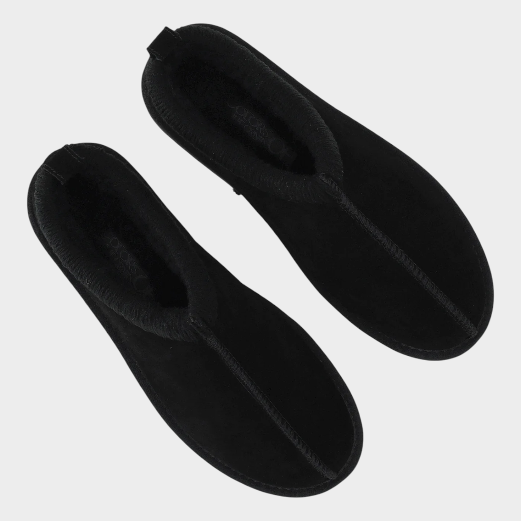 Slipper Follower SRL COLORS OF CALIFORNIA da donna in camoscio nero con calda fodera interna in montone
