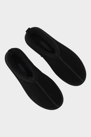 Slipper Follower SRL COLORS OF CALIFORNIA da donna in camoscio nero con calda fodera interna in montone