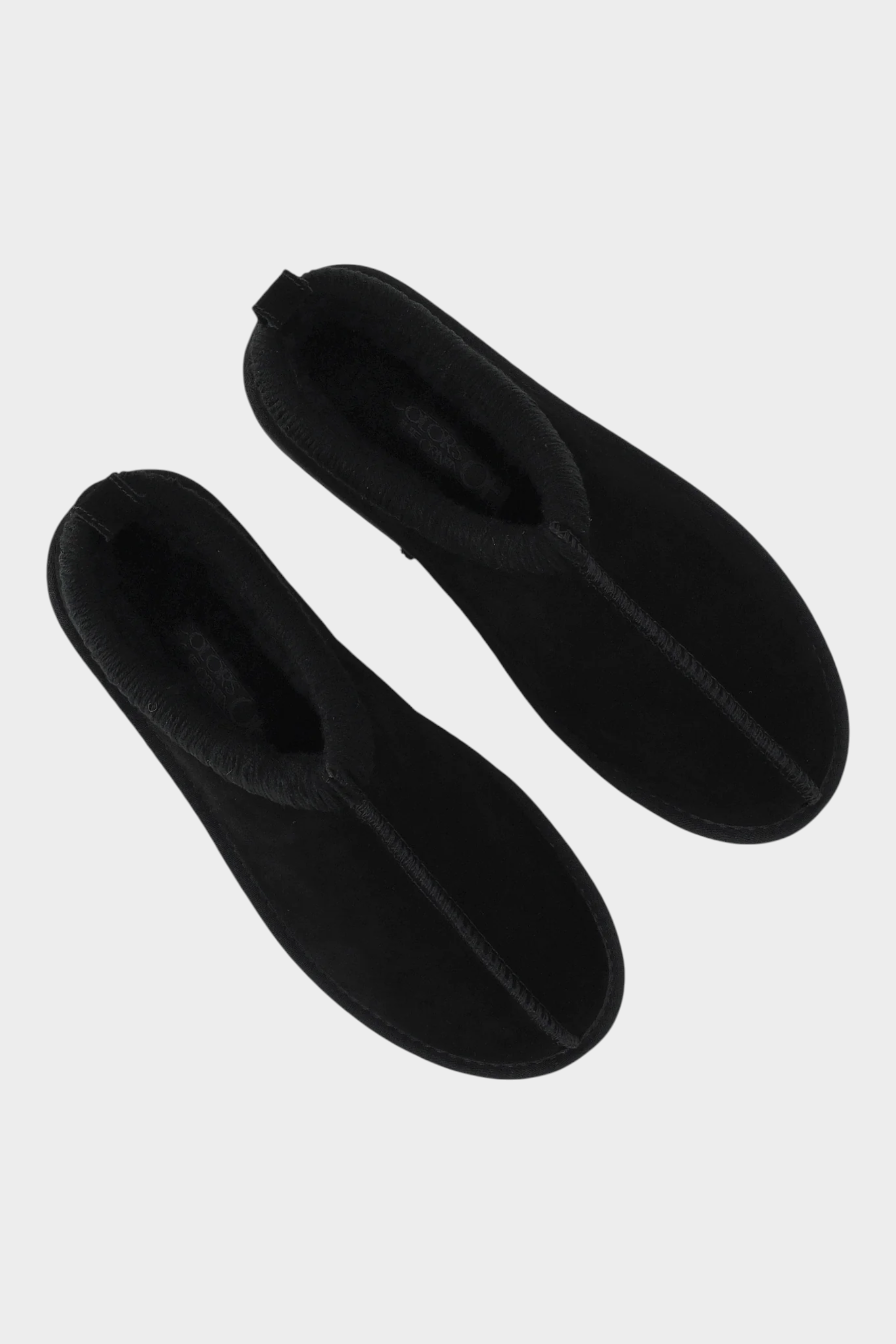 Slipper Follower SRL COLORS OF CALIFORNIA da donna in camoscio nero con calda fodera interna in montone