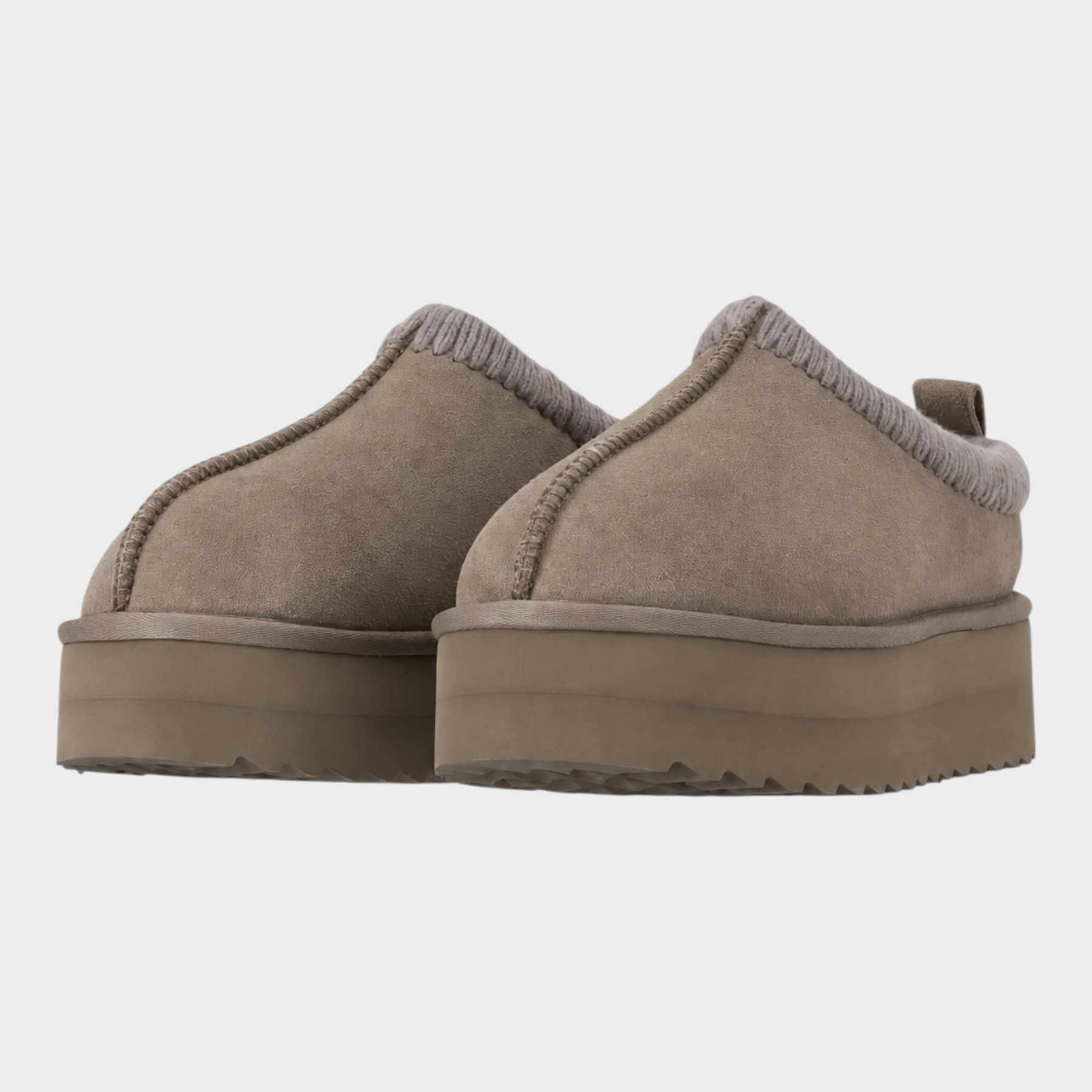 Slipper marroni COLORS OF CALIFORNIA con fodera in montone e suola platform, vendute da Follower SRL