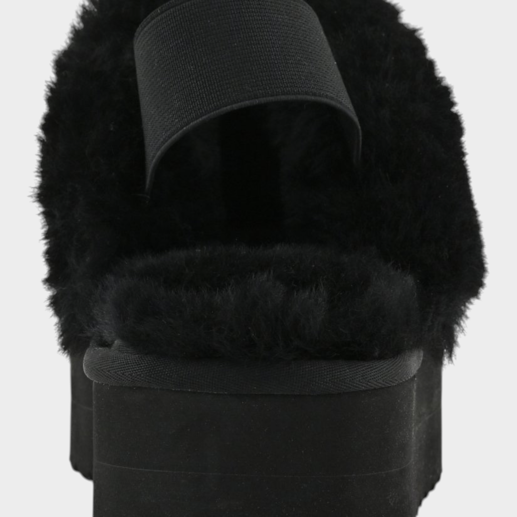 Slipper Follower SRL COLORS OF CALIFORNIA in montone nero con suola platform vista posteriore
