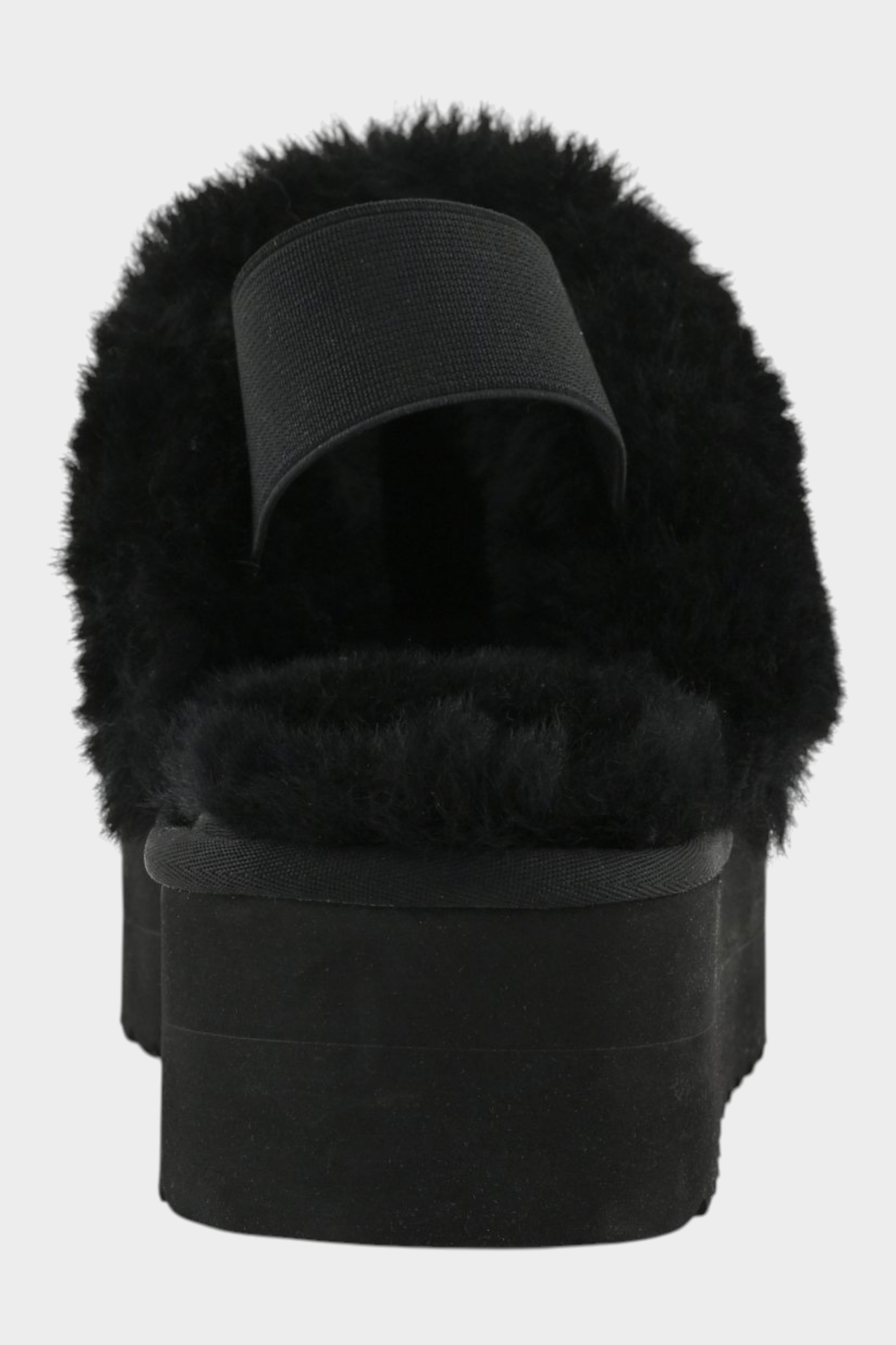 Slipper Follower SRL COLORS OF CALIFORNIA in montone nero con suola platform vista posteriore