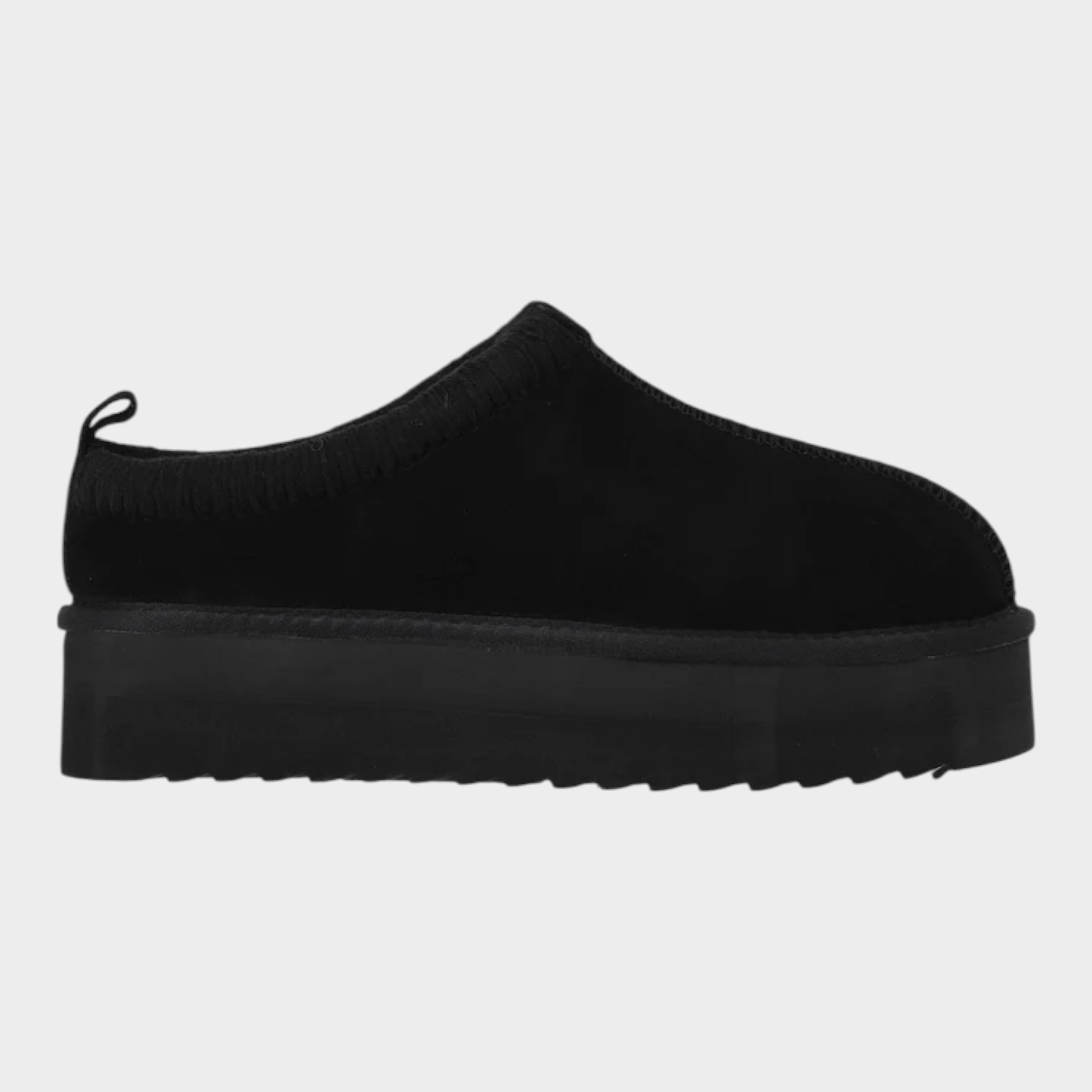 Slipper nera COLORS OF CALIFORNIA con fodera in montone e suola platform, proposta da Follower SRL