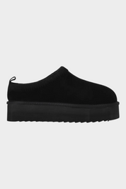 Slipper nera COLORS OF CALIFORNIA con fodera in montone e suola platform, proposta da Follower SRL