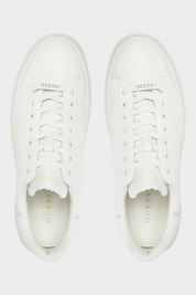 Sneakers bianche da uomo Follower SRL modello Elba con lacci, suola in gomma e logo GUESS sulla linguetta