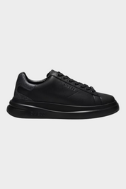 Sneaker uomo Follower SRL GUESS nera in poliuretano con motivo 4G, lacci e suola in gomma spessa 2,6 cm