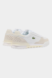 Sneakers Follower SRL Lacoste Slam Break da uomo in pelle bianca con dettagli traforati e logo coccodrillo laterale