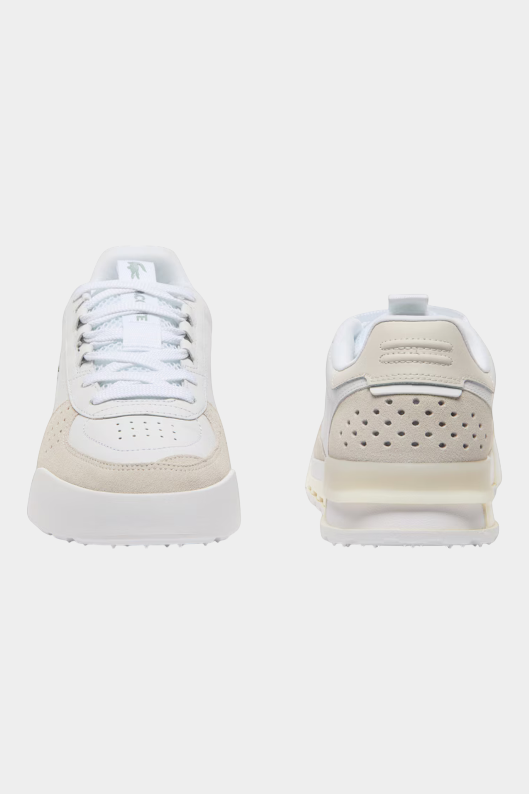 Sneakers LACOSTE Slam Break Uomo bianche in pelle e camoscio con dettagli traforati, vendute da Follower SRL