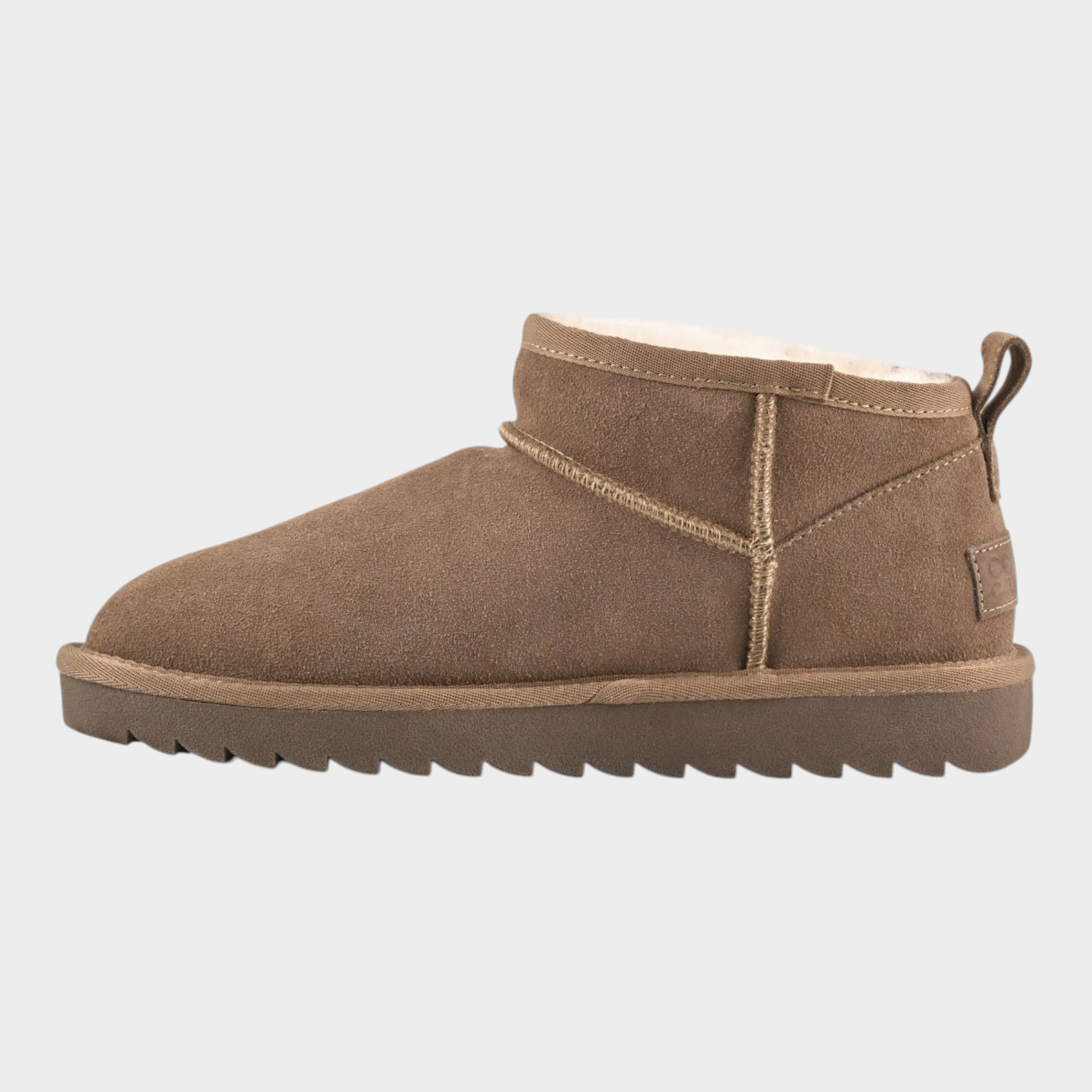Stivale basso Follower SRL in pelle scamosciata marrone con calda fodera in vera lana di pecora