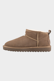 Stivale basso Follower SRL in pelle scamosciata marrone con calda fodera in vera lana di pecora