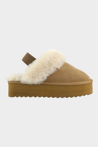 Stivale basso in pelle con fodera montone Donna Beige COLORS OF CALIFORNIA - 37