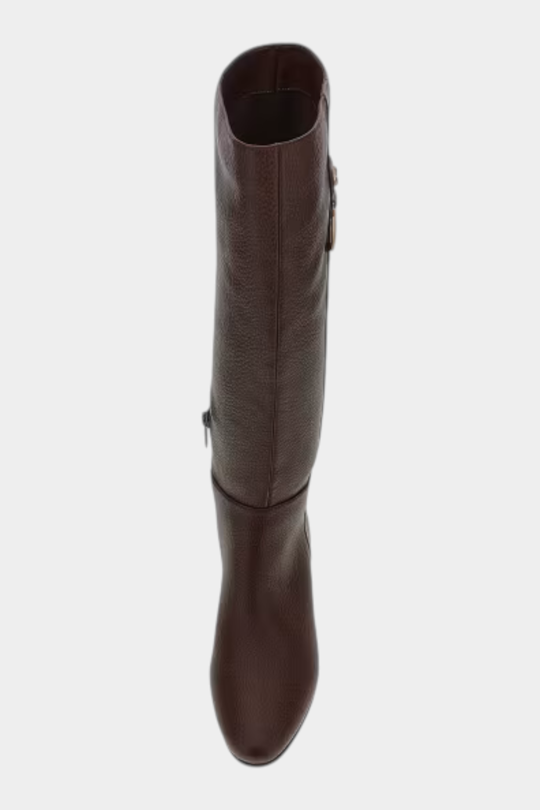 Stivali alti da donna Follower SRL modello Elliana di GUESS in poliuretano marrone con texture granulata