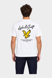 T-Shirt con stampa retro Uomo Bianco LYLE &amp; SCOTT - S