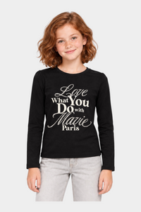 T-shirt gioiello con strass Bambina Nero MA VIE PARIS - 8 anni