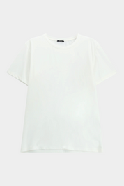 T-shirt da uomo Follower SRL a maniche corte in cotone bianco con vestibilità regolare e girocollo