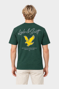 T-Shirt con stampa retro Uomo Verde LYLE &amp; SCOTT - S