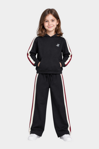 Felpa cappuccio con strass Bambina Nero US GRAND POLO - 5/6 anni