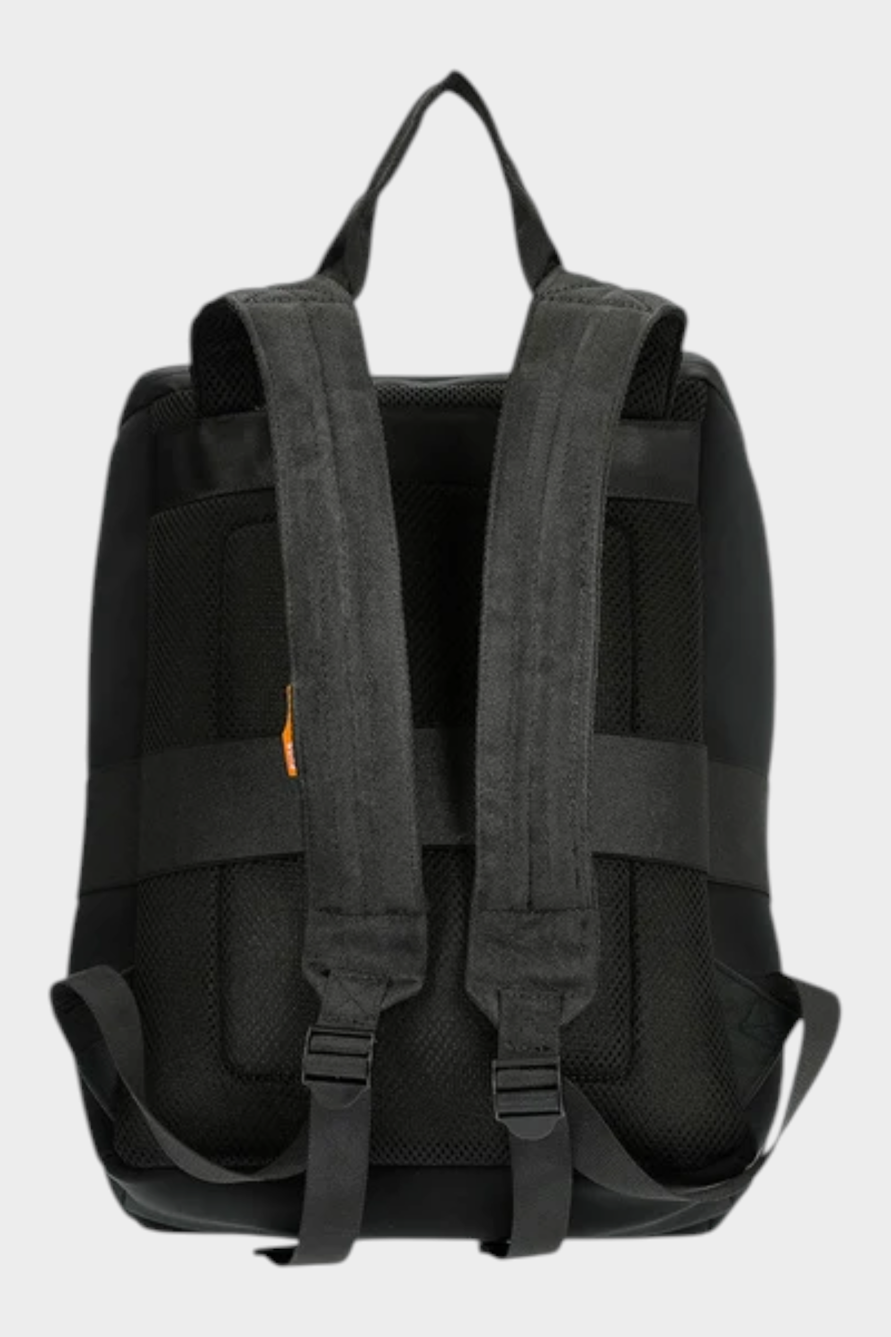 Vista posteriore dello zaino medium in neoprene nero SUNS BOARDS di Follower SRL con spallacci imbottiti