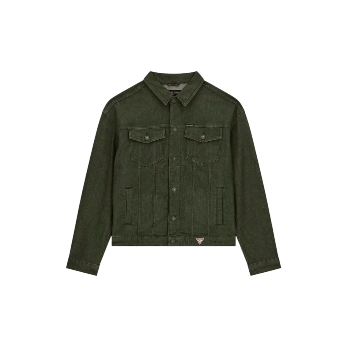 Giacca in denim oversize uomo verde guess - giacche