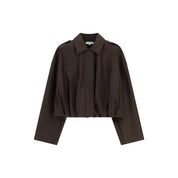 Giacca in ecopelle corta donna marrone please - giacche