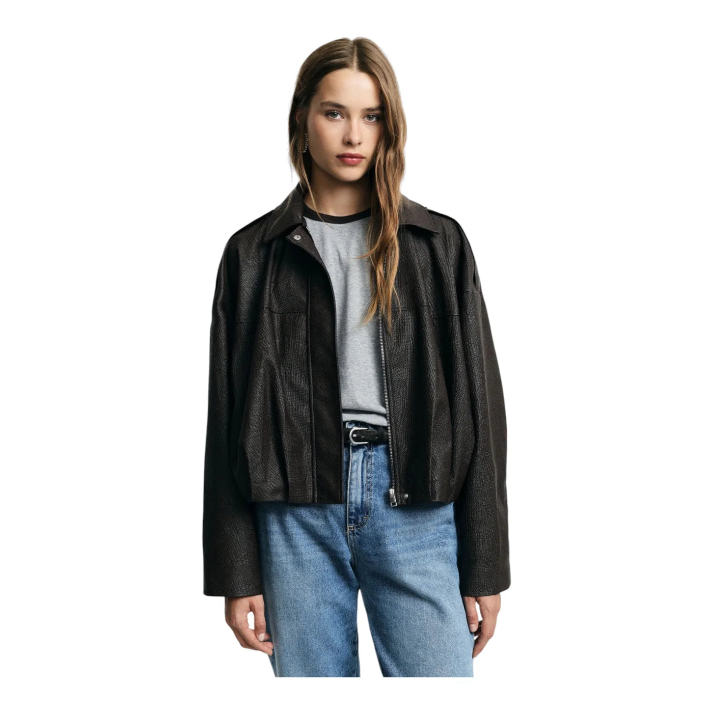 Giacca in ecopelle corta donna marrone please - giacche