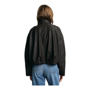 Giacca in ecopelle corta donna marrone please - giacche