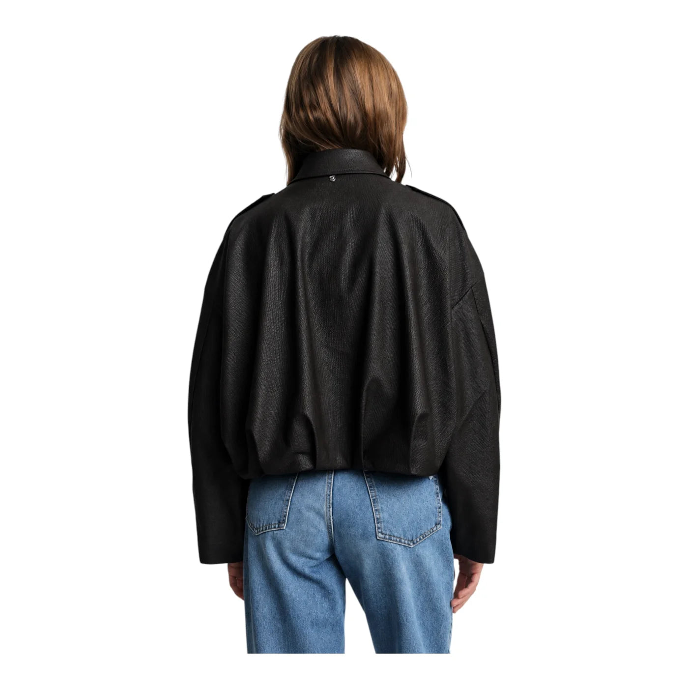 Giacca in ecopelle corta donna nero please - giacche