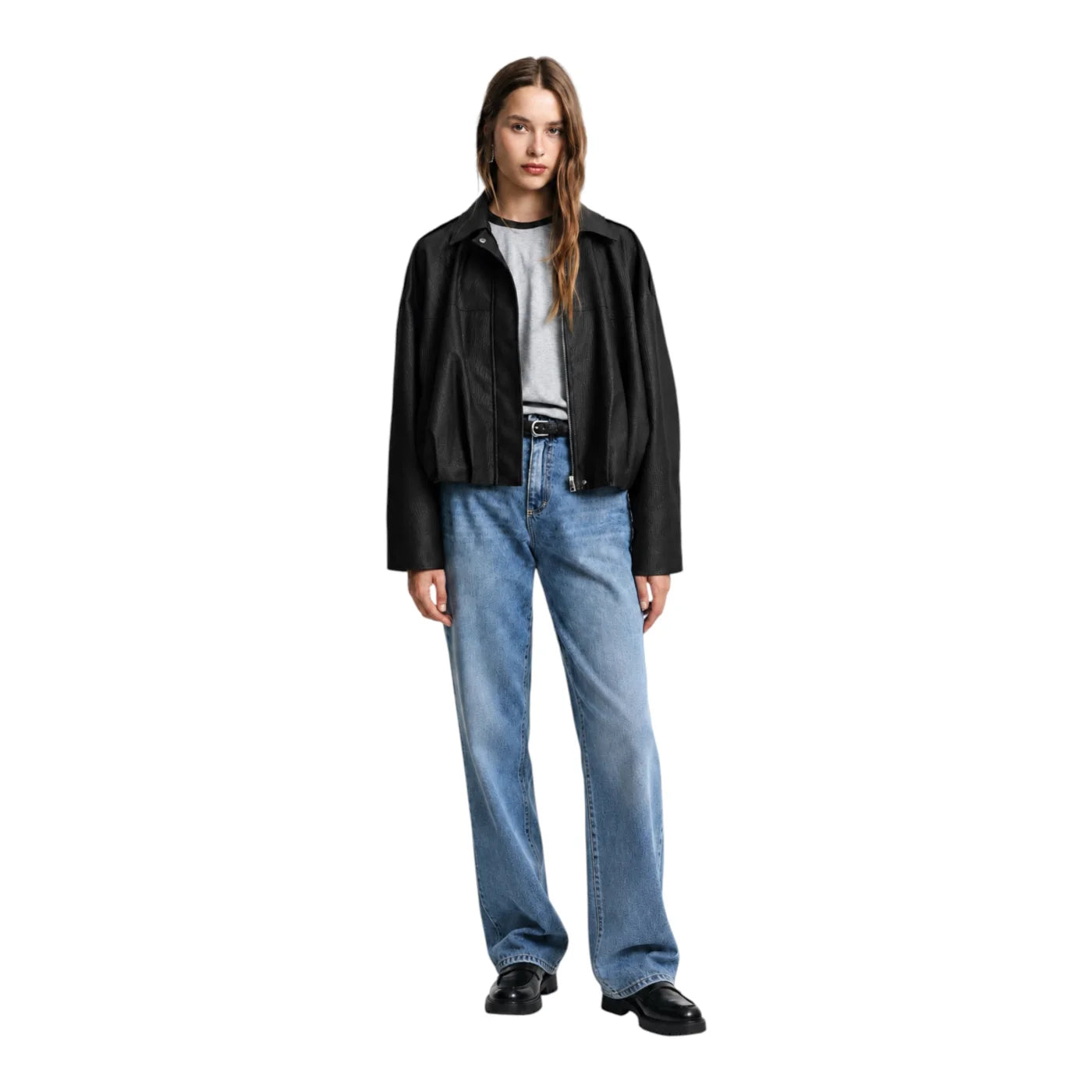 Giacca in ecopelle corta donna nero please - giacche