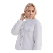Giacca in finta pelliccia con bottoni dorati Donna Frime - Follower SRL