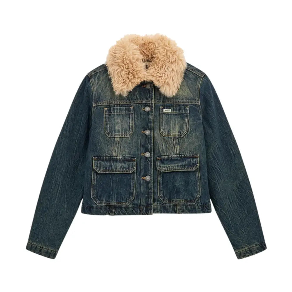 Giacca in jeans con pelliccia sintetica Donna Guess Originals Guess Originals