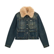 Giacca in jeans con pelliccia sintetica Donna Guess Originals Guess Originals