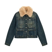 Giacca in jeans con pelliccia sintetica Donna Guess Originals - Follower SRL