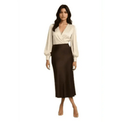 Gonna lunga svasata tinta unita vita alta Donna Imperial - Follower SRL