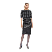 Gonna midi con cintura donna nero imperial - gonne