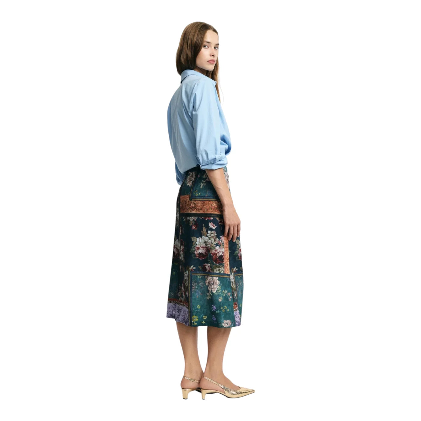Gonna midi portafoglio fantasia donna multicolore please - gonne