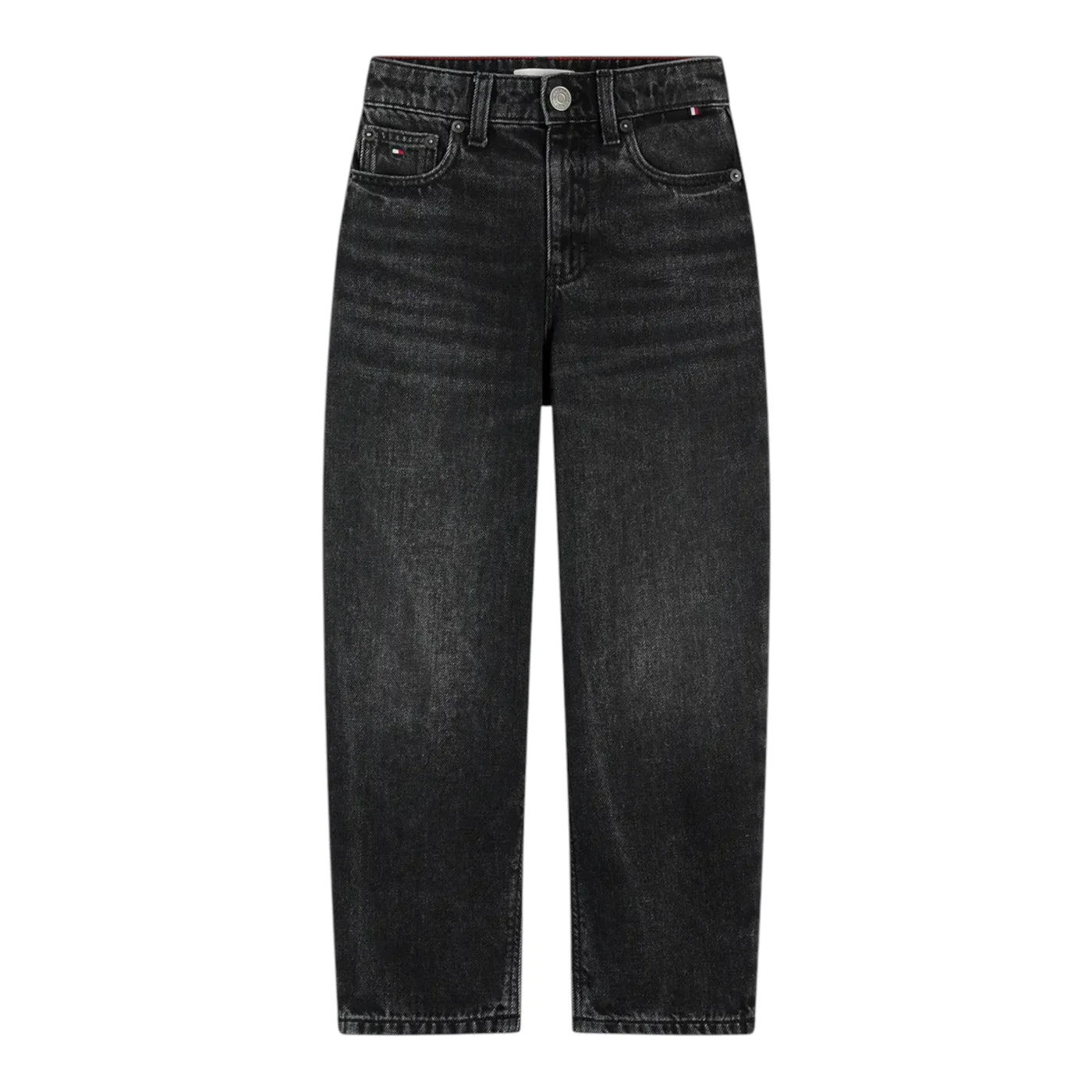 Jeans barrel fit bambino nero tommy hilfiger