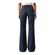 Jeans g11 wide leg a gamba larga donna blu guess