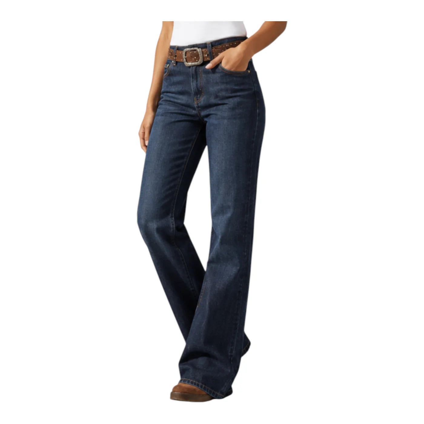 Jeans g11 wide leg a gamba larga donna blu guess