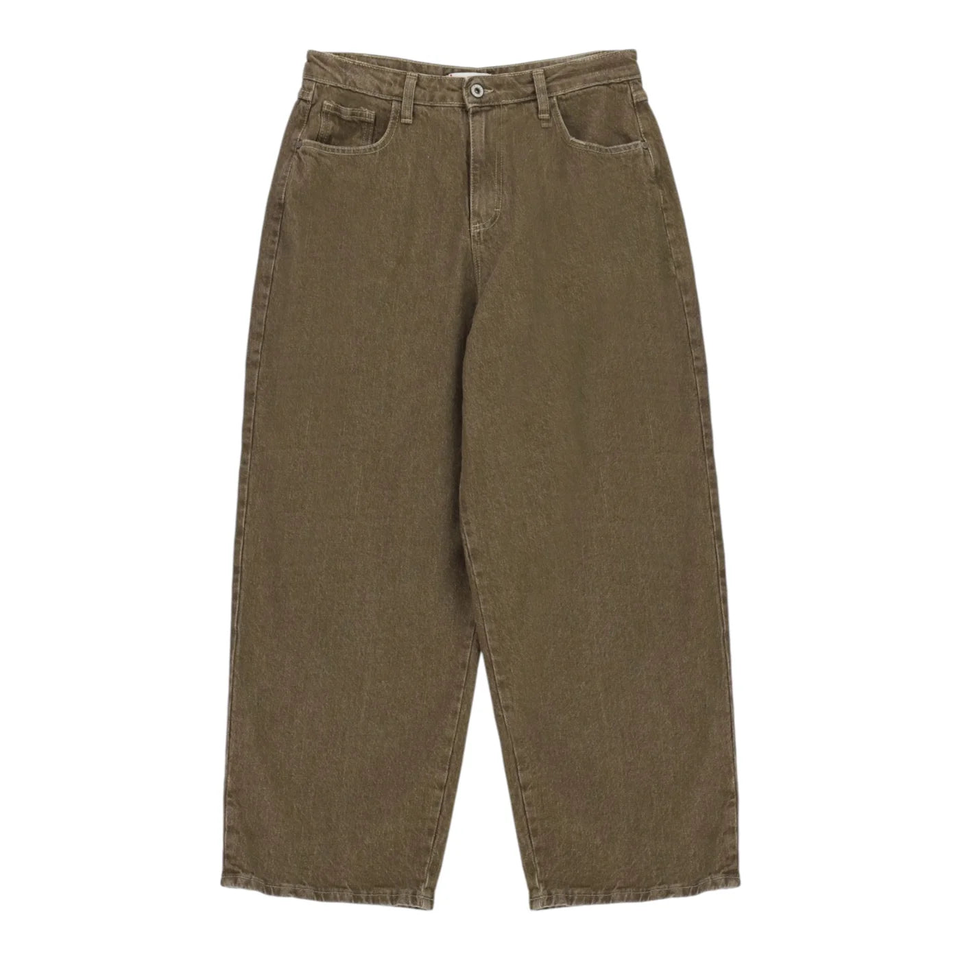 Jeans tapered cropped con piega donna verde please
