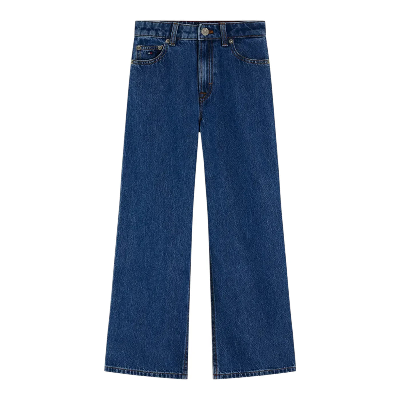 Jeans wide leg bambina blu tommy hilfiger