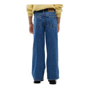 Jeans wide leg bambina blu tommy hilfiger