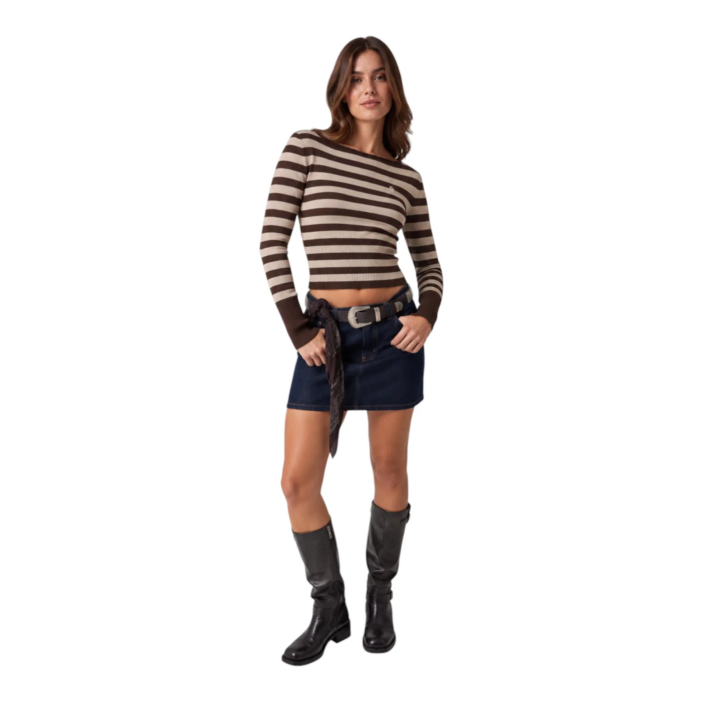 Maglione a righe donna beige guess - maglie