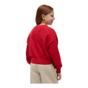 Maglione a trecce bambina rosso tommy hilfiger - maglie